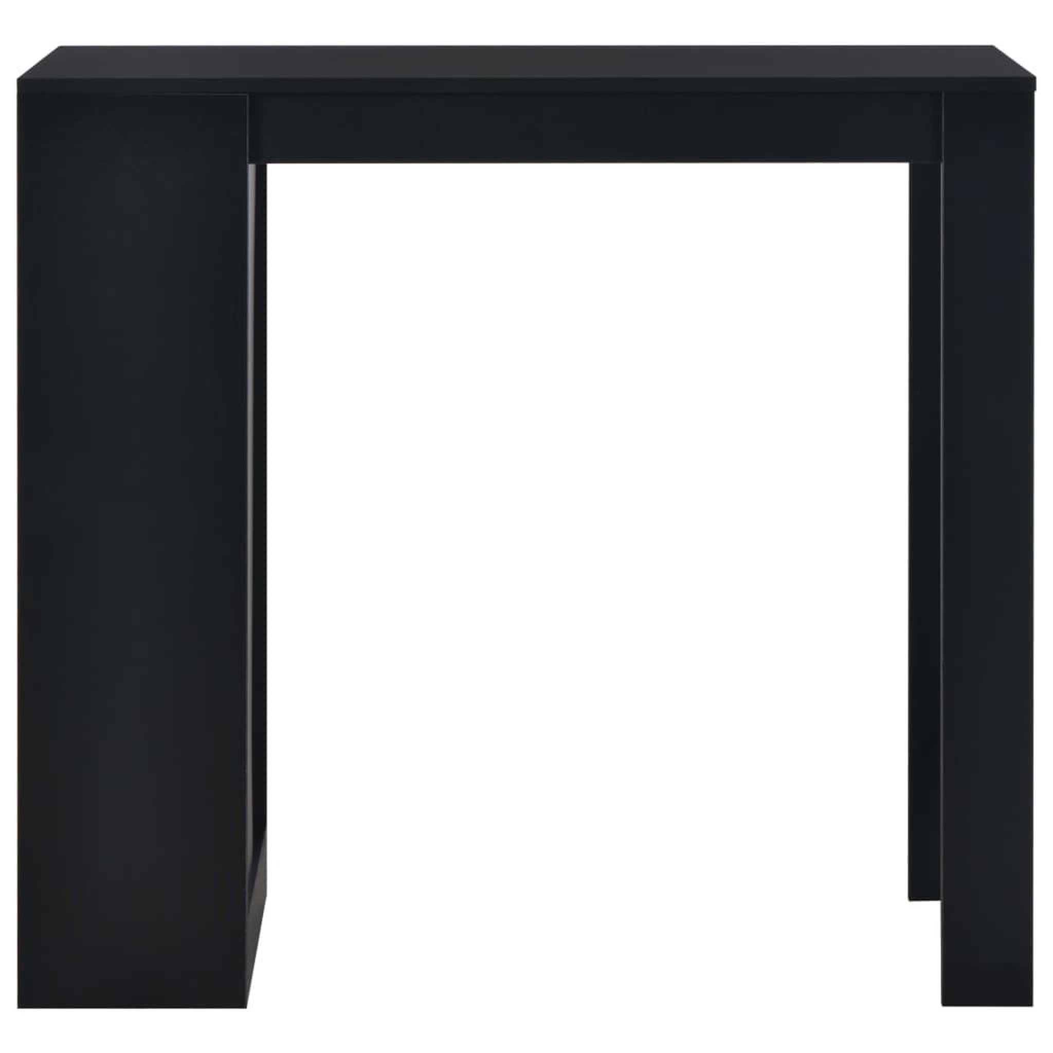 Voir la diapositive 2 : VIDAXL Table de bar avec etagere Noir 110x50x103 cm