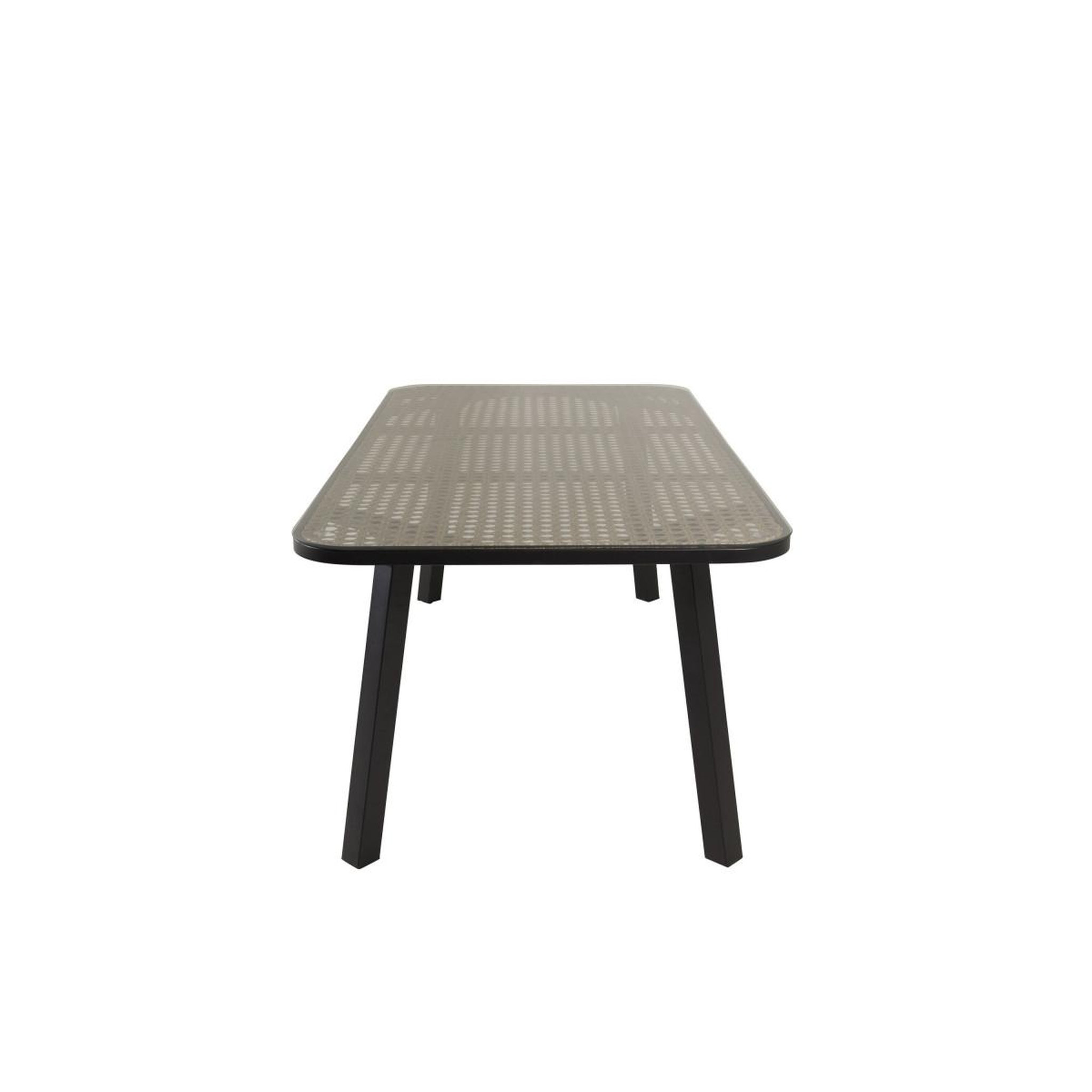 Voir la diapositive 4 : Paris Prix Table de jardin en verre  paola  200cm noir & marron