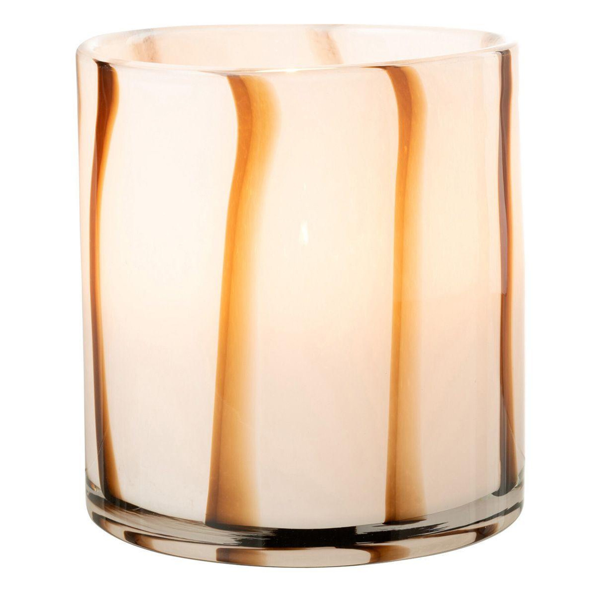 Voir la diapositive 2 : J-LINE Photophore Design en Verre  Safaria  18cm Blanc
