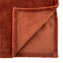 Voir la diapositive 2 : ATMOSPHERA Plaid Doux Uni  Flanel  130x180cm Terracotta
