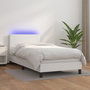 Voir la diapositive 1 : VIDAXL Sommier a lattes de lit avec matelas et LED Blanc 80x200cm