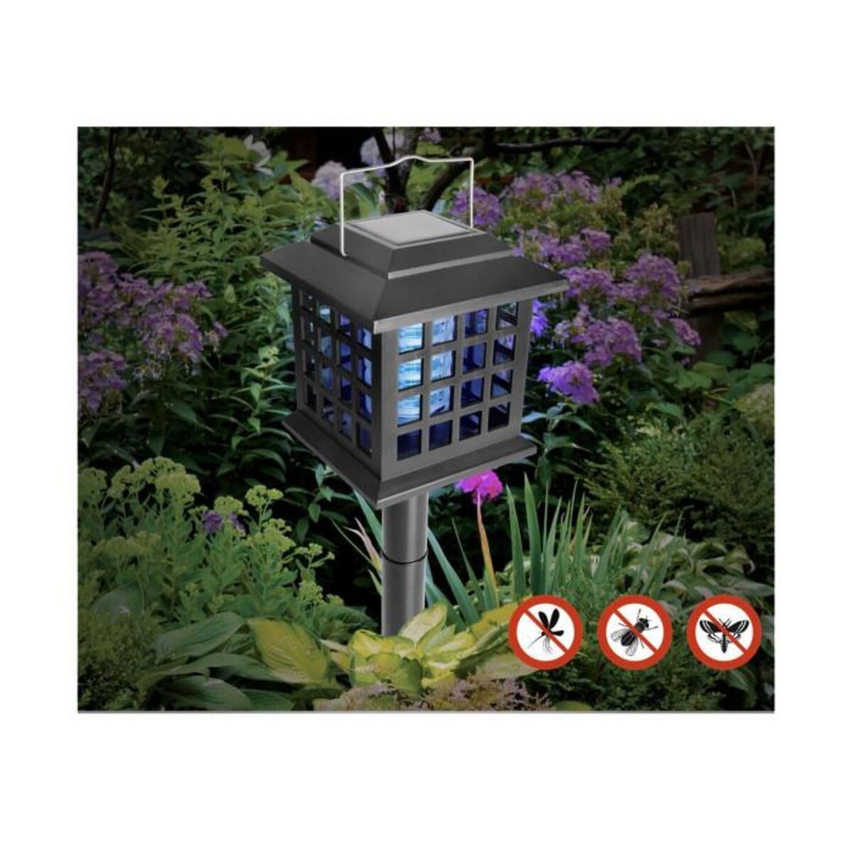 Paris Prix Lampe Solaire Led  Anti Moustiques  42cm Noir