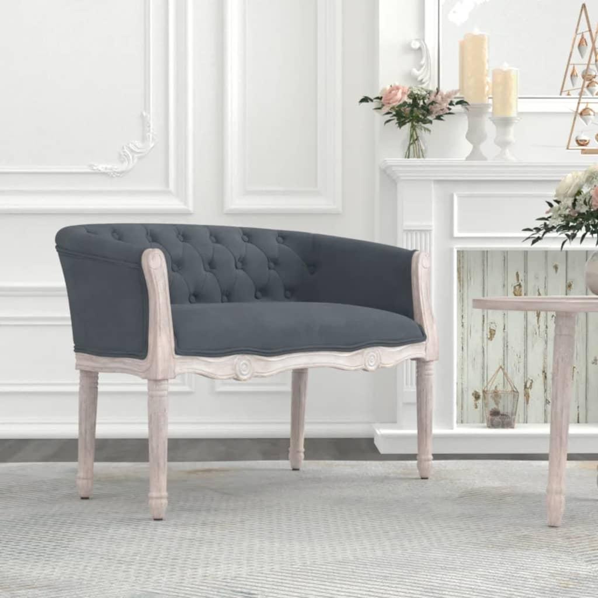 Voir la diapositive 1 : VIDAXL Banc Gris fonce 98x56x69 cm Velours