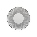 SECRET DE GOURMET Lot de 6 Assiettes Plates Porcelaine  Lunis  27cm Noir
