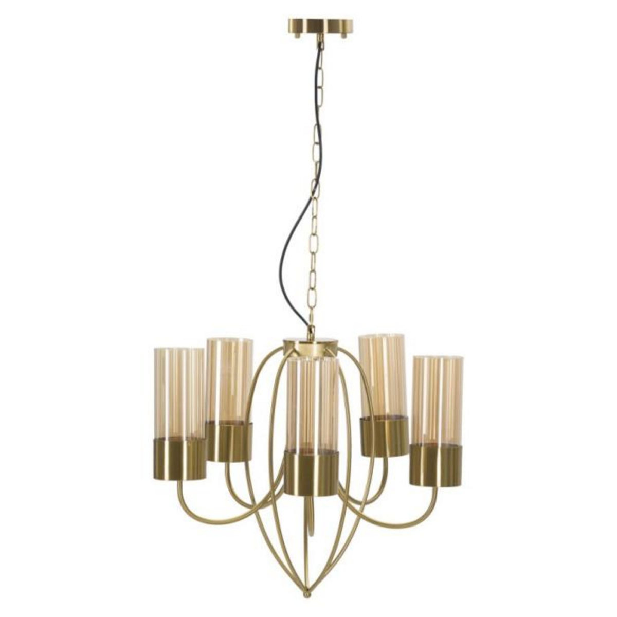 Paris Prix Lampe Suspension 5 Têtes  Versailles  60cm Or