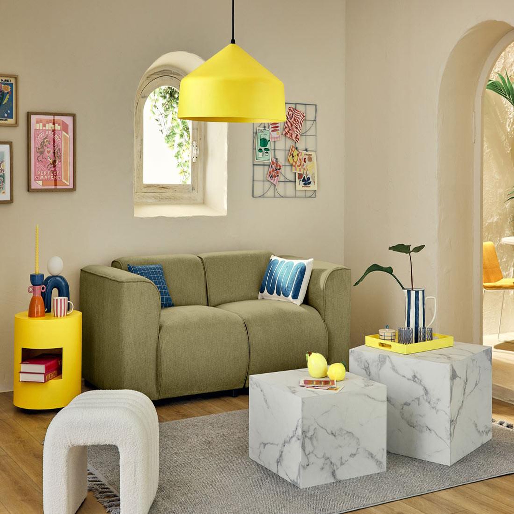 Voir la diapositive 2 : LISA DESIGN Suaro - module d'assise d'angle gauche en tissu texturé