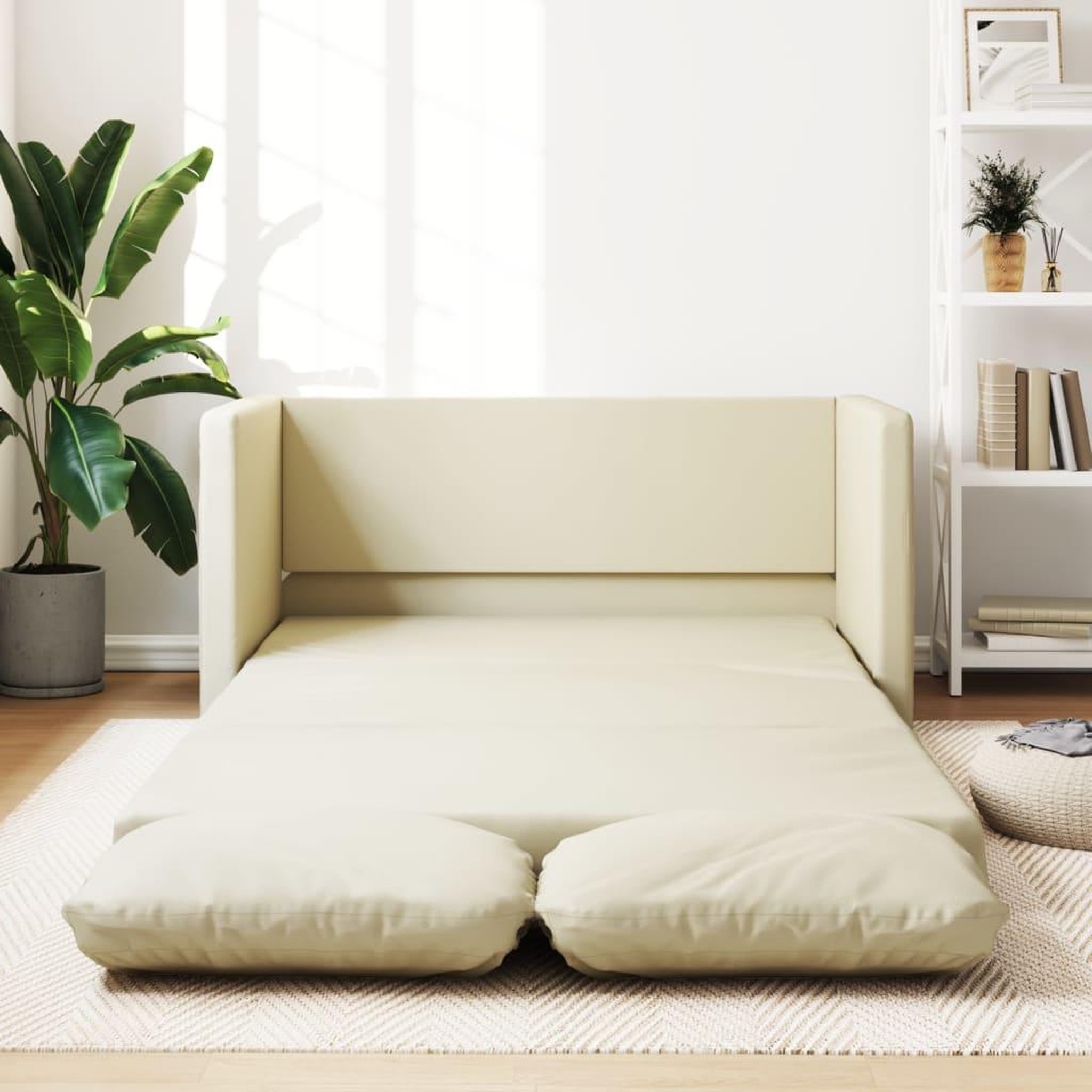 VIDAXL Canape-lit 2 en 1 creme 112x174x55 cm similicuir