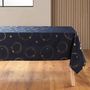 Voir la diapositive 1 : Paris Prix Nappe Antitache Imprimé  Star  150x240cm Bleu Marine & Or