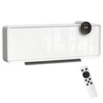 HOMCOM Chauffage soufflant mural 2000W chauffage céramique PTC radiateur réglable timer oscillant télécommande blanc
