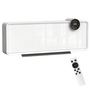 Voir la diapositive 1 : HOMCOM Chauffage soufflant mural 2000W chauffage céramique PTC radiateur réglable timer oscillant télécommande blanc