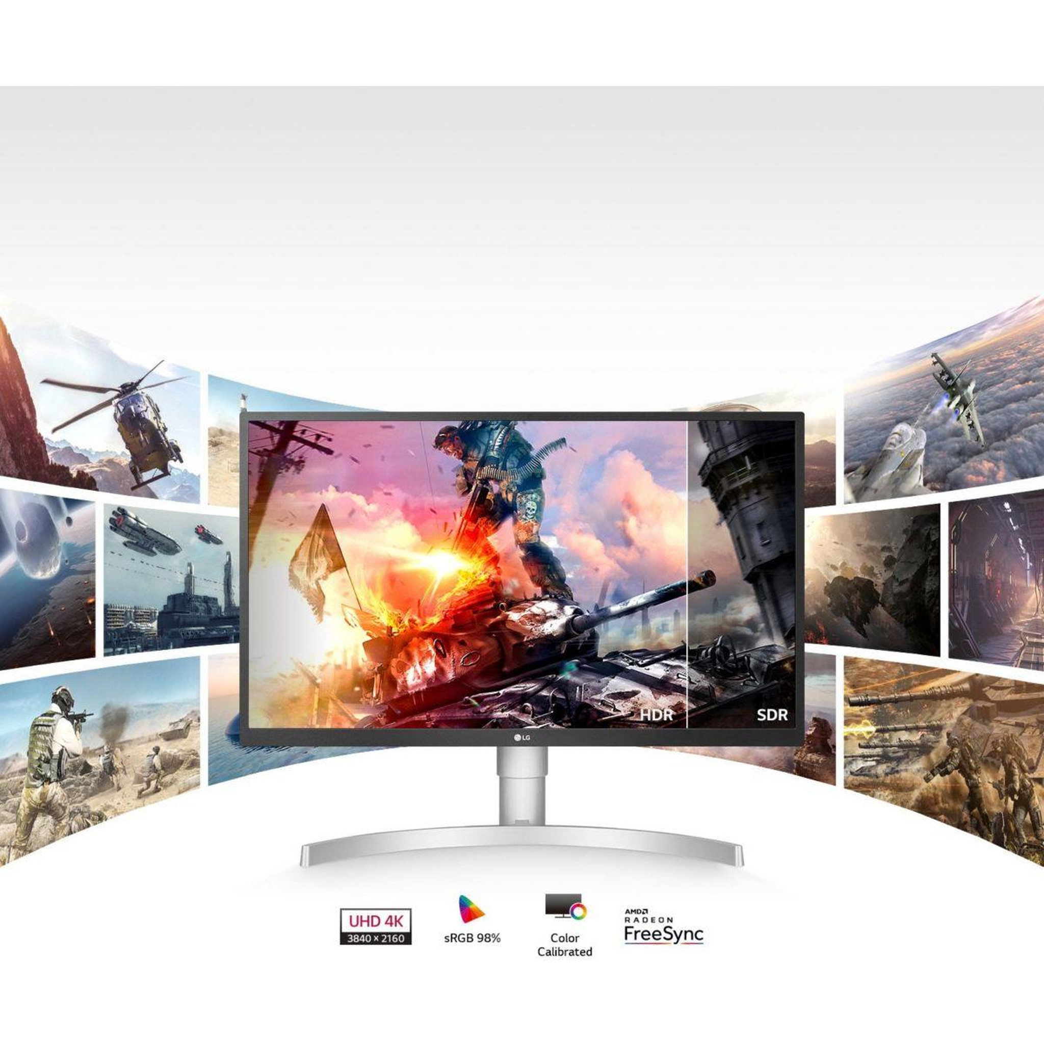 Voir la diapositive 2 : LG Ecran PC 4K 27UL550P-W Plat 27'' IPS