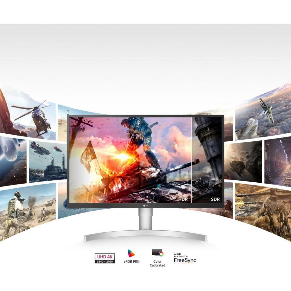 LG Ecran PC 4K 27UL550P-W Plat 27'' IPS