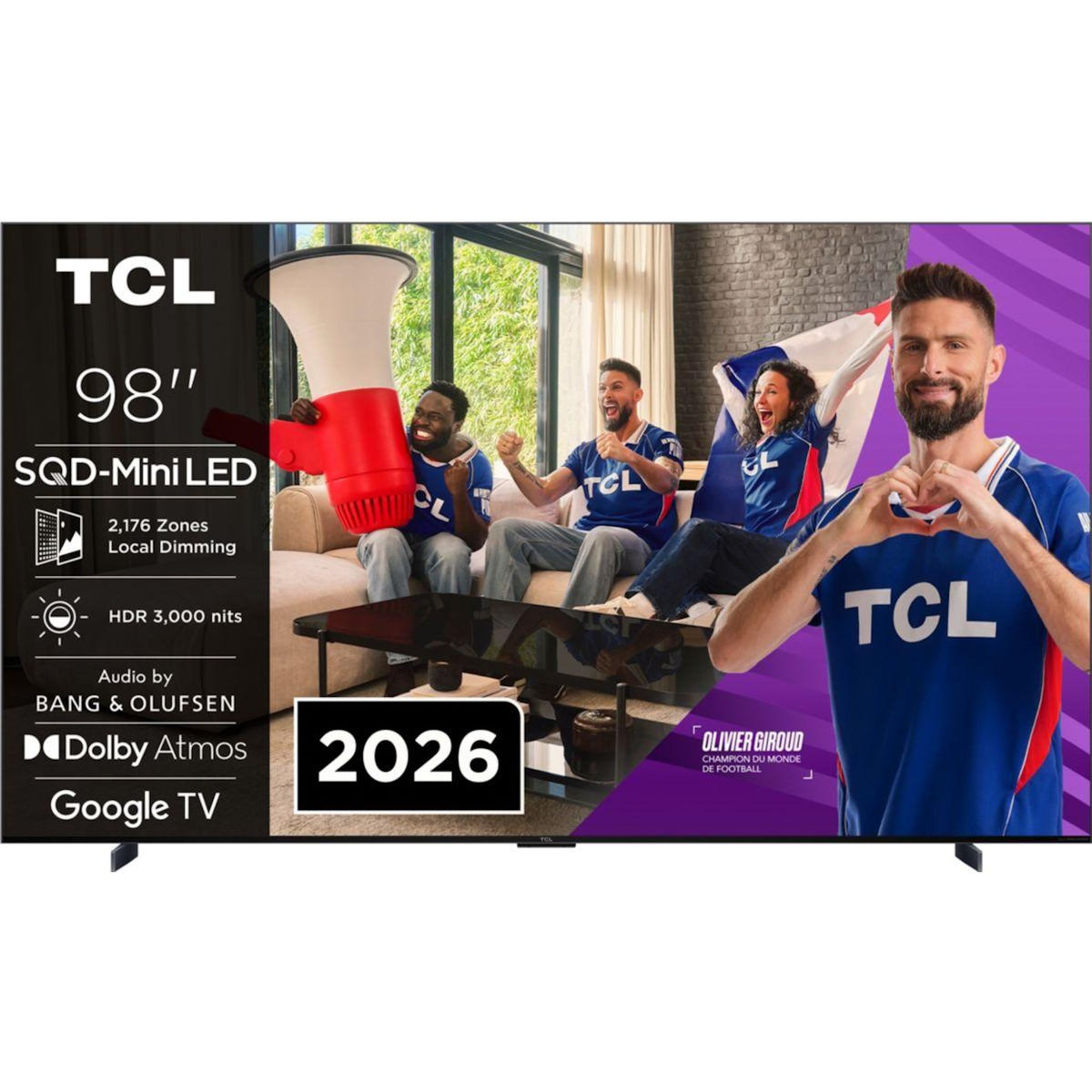 TCL TV Mini Led SQD 98C79L 2026 - 98 pouces ( 248 cm )
