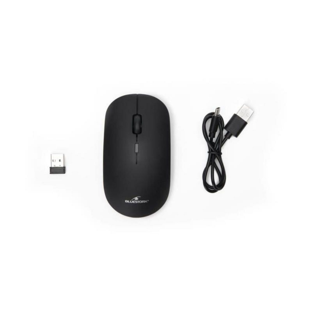 BLUESTORK Souris sans fil - THE G-LAB - M-WL-OFF100-BLACK - 2.4g + Bluetooth - Rechargeable - Compatible Mac & Windows