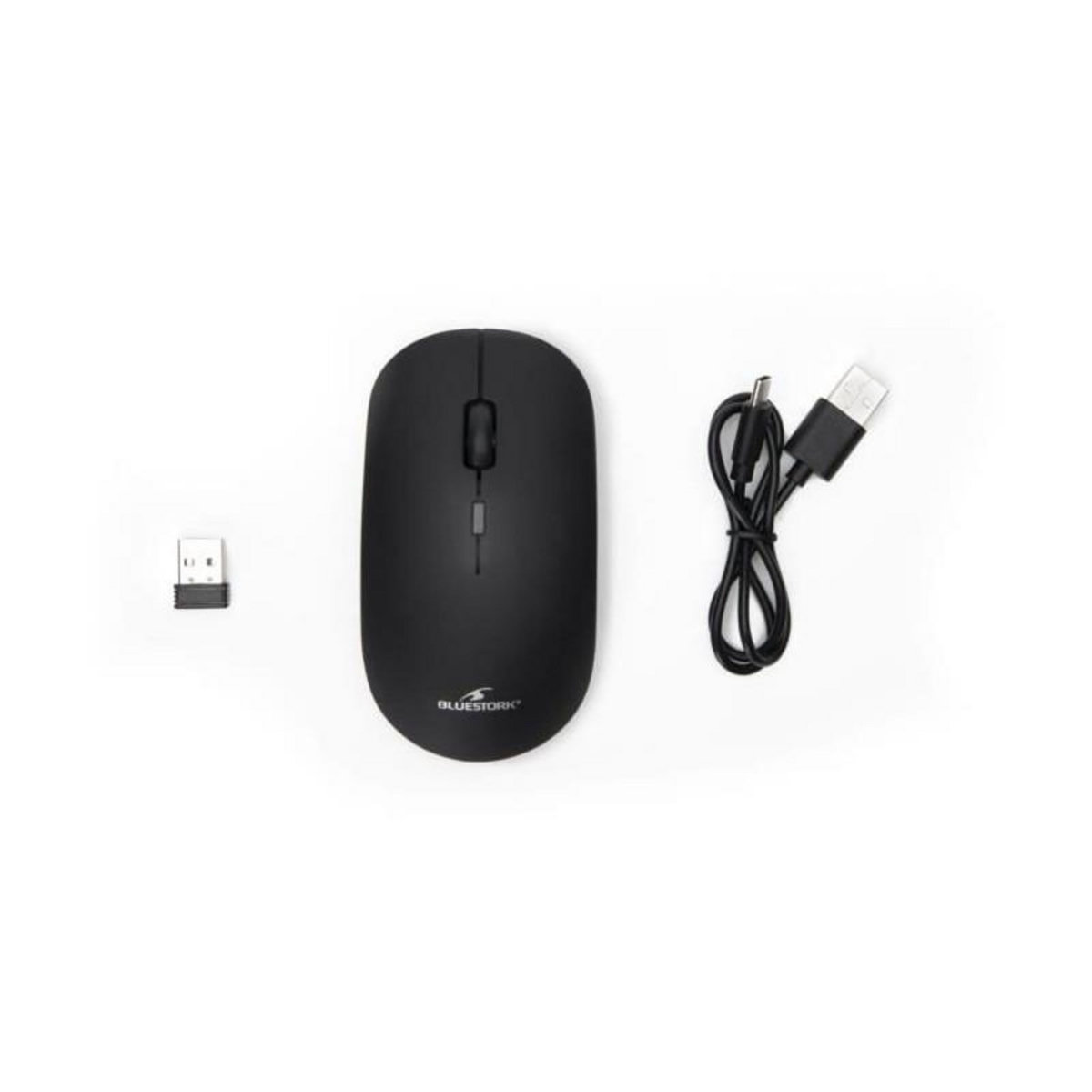 BLUESTORK Souris sans fil - THE G-LAB - M-WL-OFF100-BLACK - 2.4g + Bluetooth - Rechargeable - Compatible Mac & Windows
