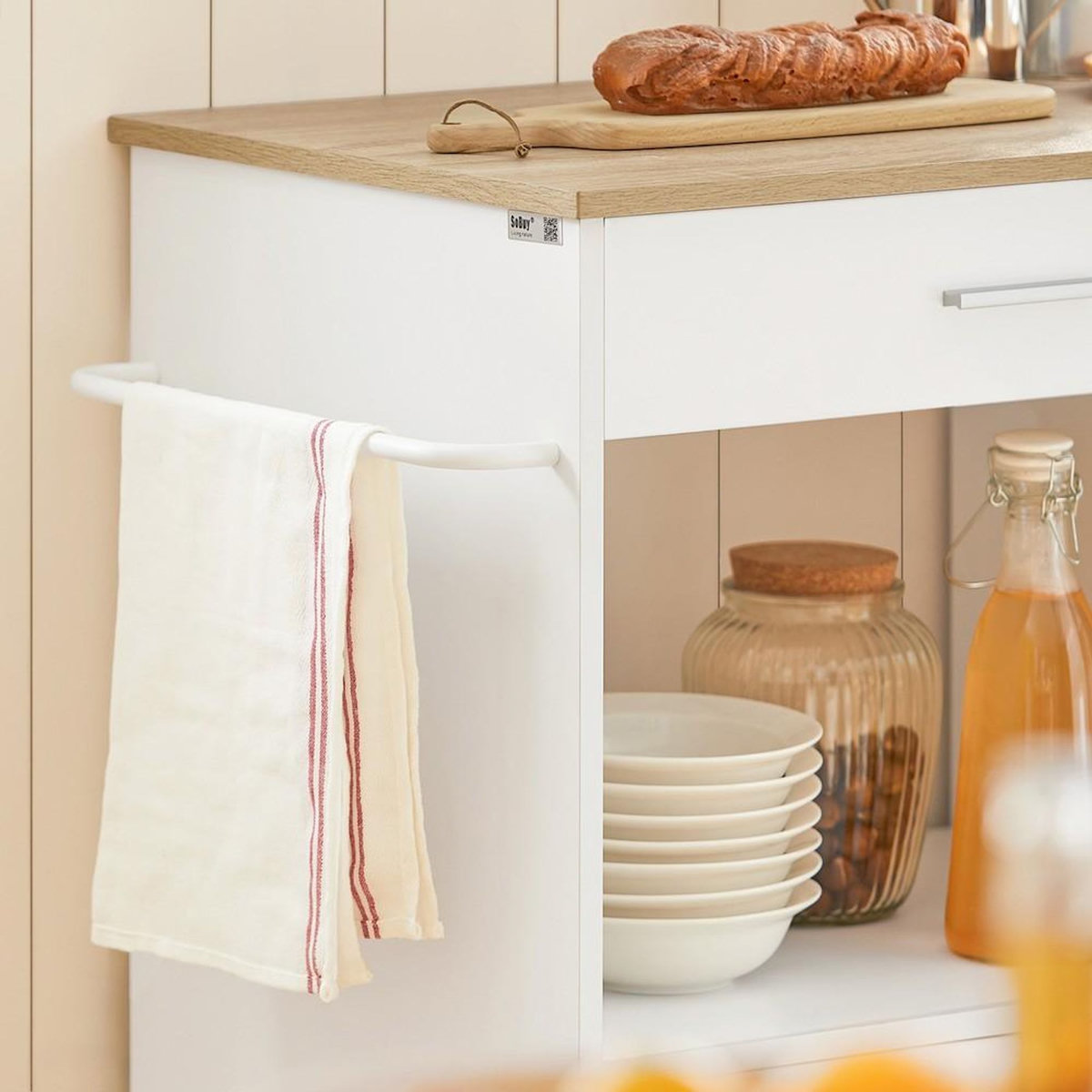 SOBUY SoBuy - Chariot De Cuisine à un tiroir - Moderne - FKW113