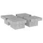 Voir la diapositive 4 : VIDAXL Table basse gris béton 90x90x28 cm bois d ingénierie