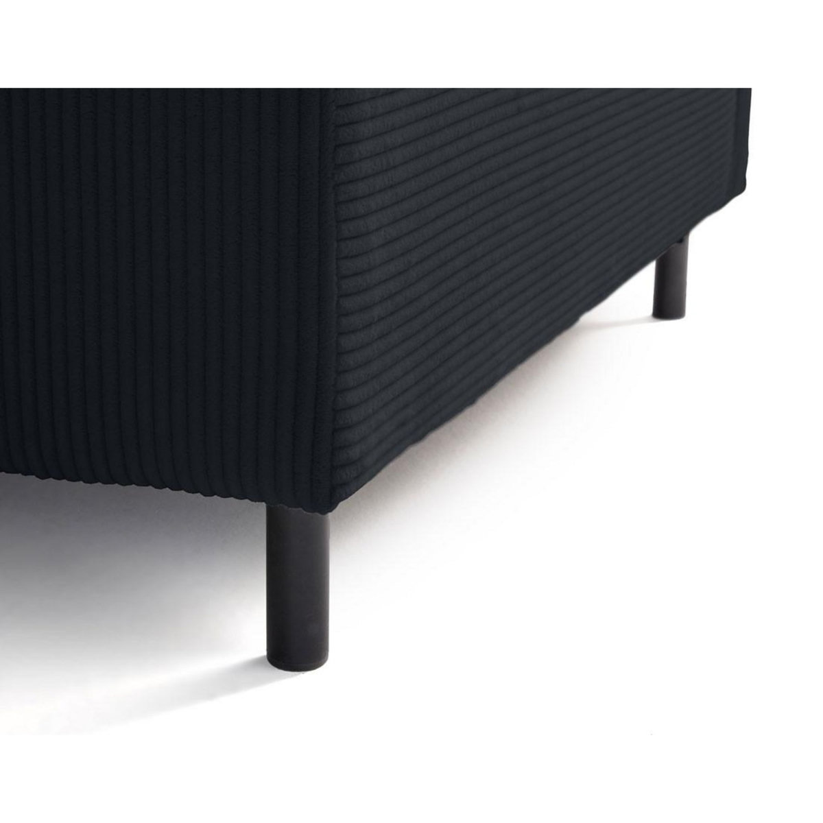 LISA DESIGN Edinburg - module d'assise d'angle droit - en velours côtelé