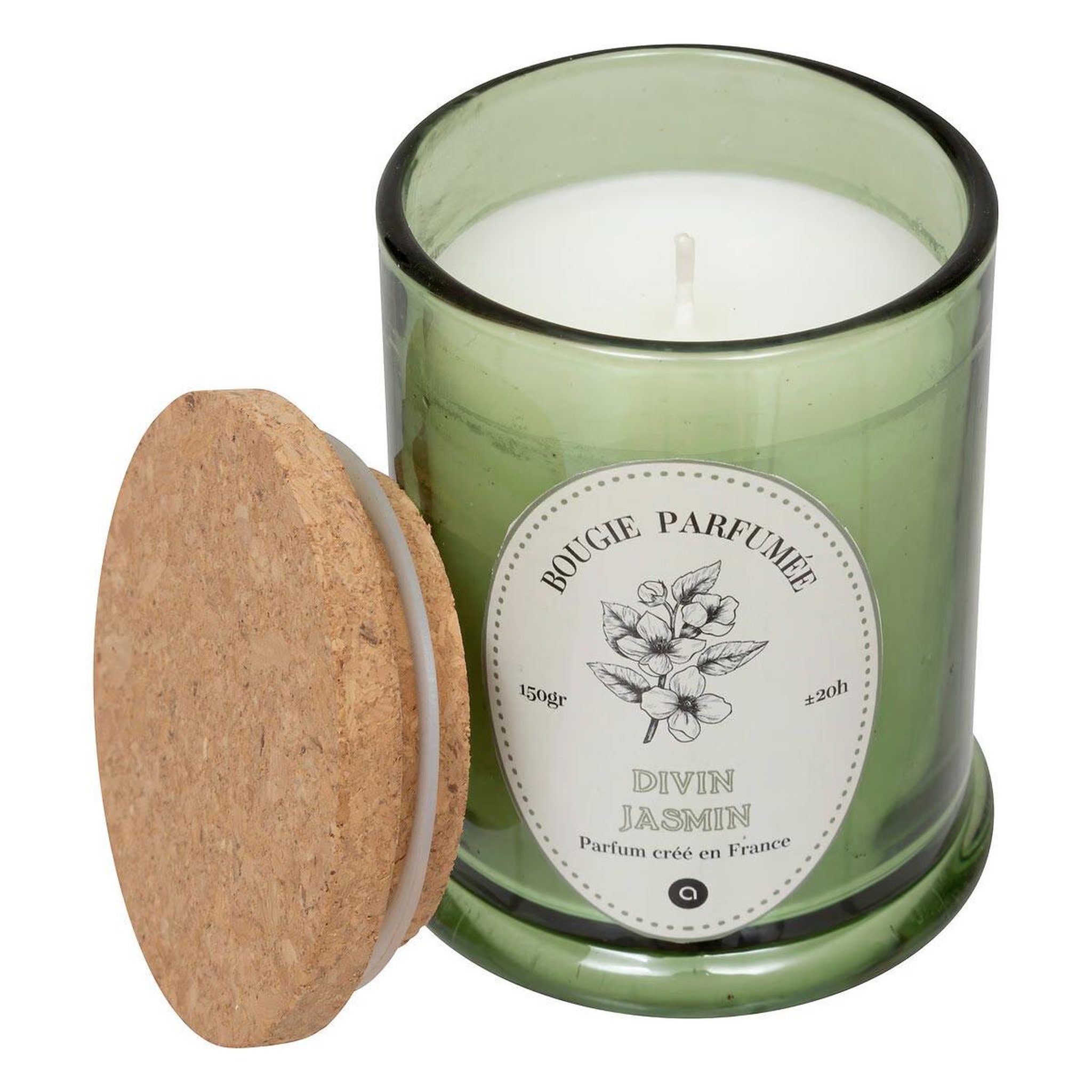 Voir la diapositive 2 : ATMOSPHERA Bougie parfumée  hapo  150g divin jasmin