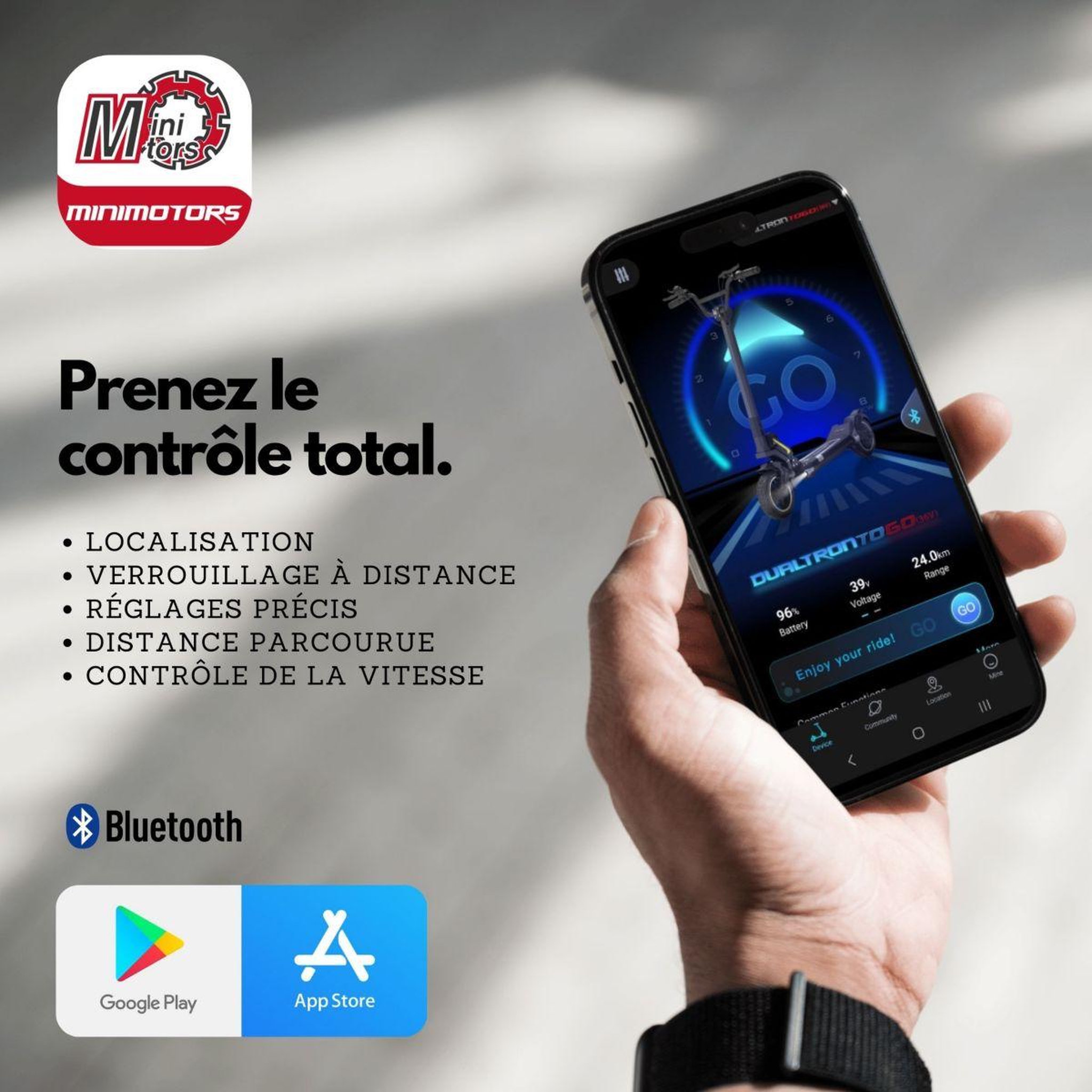 Voir la diapositive 5 : Minimotors Trottinette électrique Dualtron ToGo plus 48V 12AH