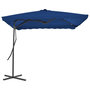 Voir la diapositive 2 : VIDAXL Parasol de jardin avec mat en acier bleu 250x250x230 cm