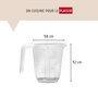 Voir la diapositive 3 : Fackelmann Verre doseur 500 ml en plastique transparent Fackelmann Basic