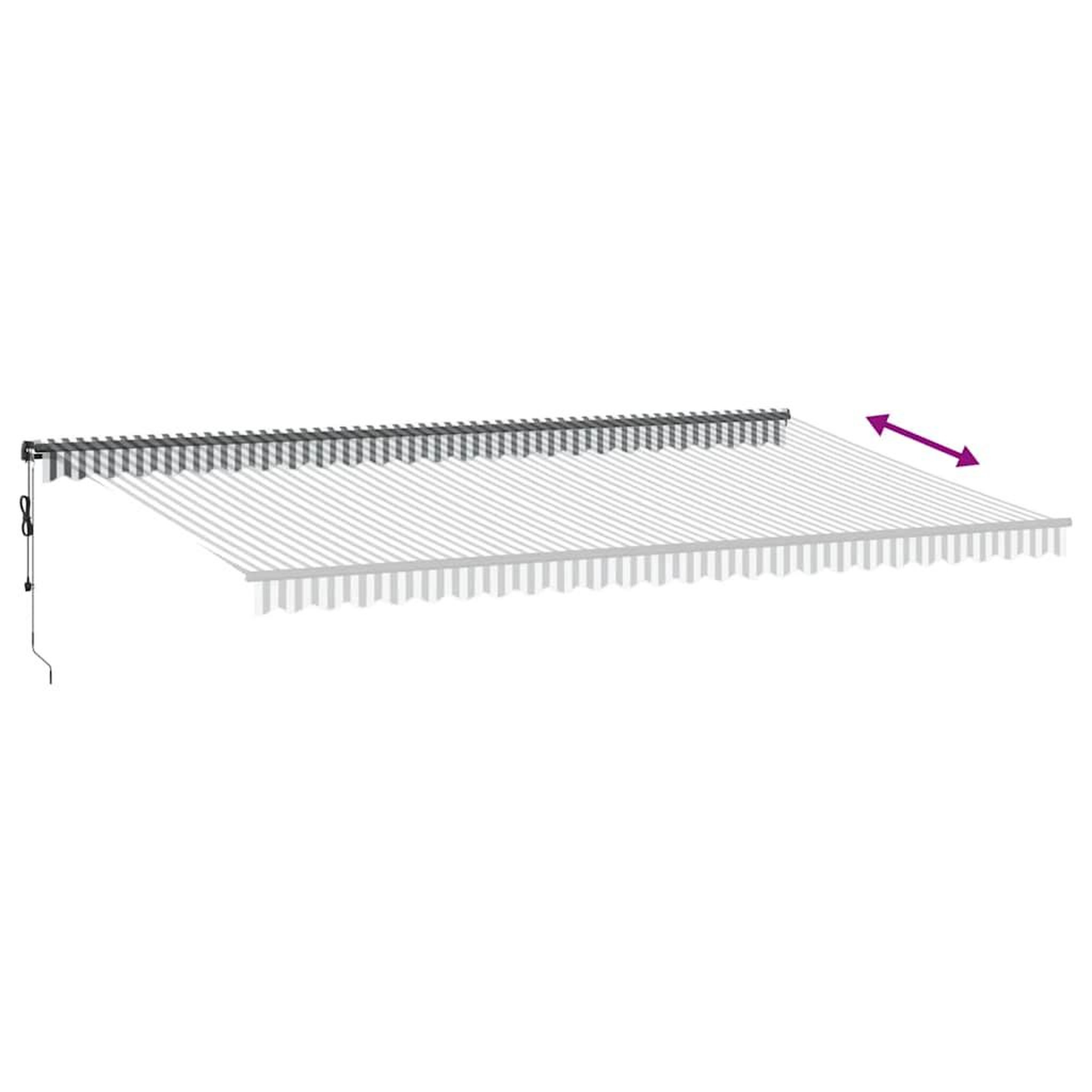 Voir la diapositive 5 : VIDAXL Auvent retractable automatique anthracite blanc 600x300 cm