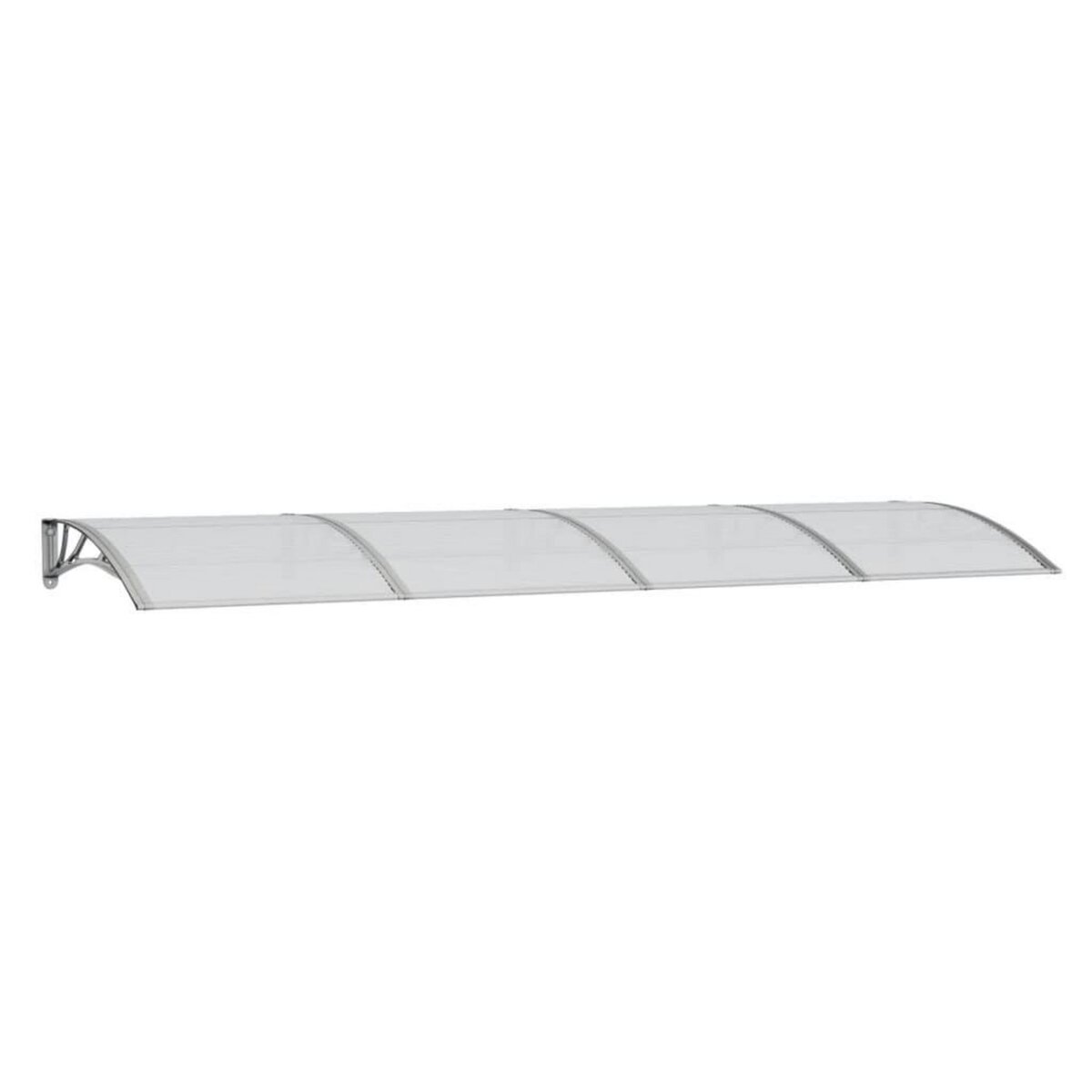VIDAXL Auvent de porte Gris 350x100 cm Polycarbonate