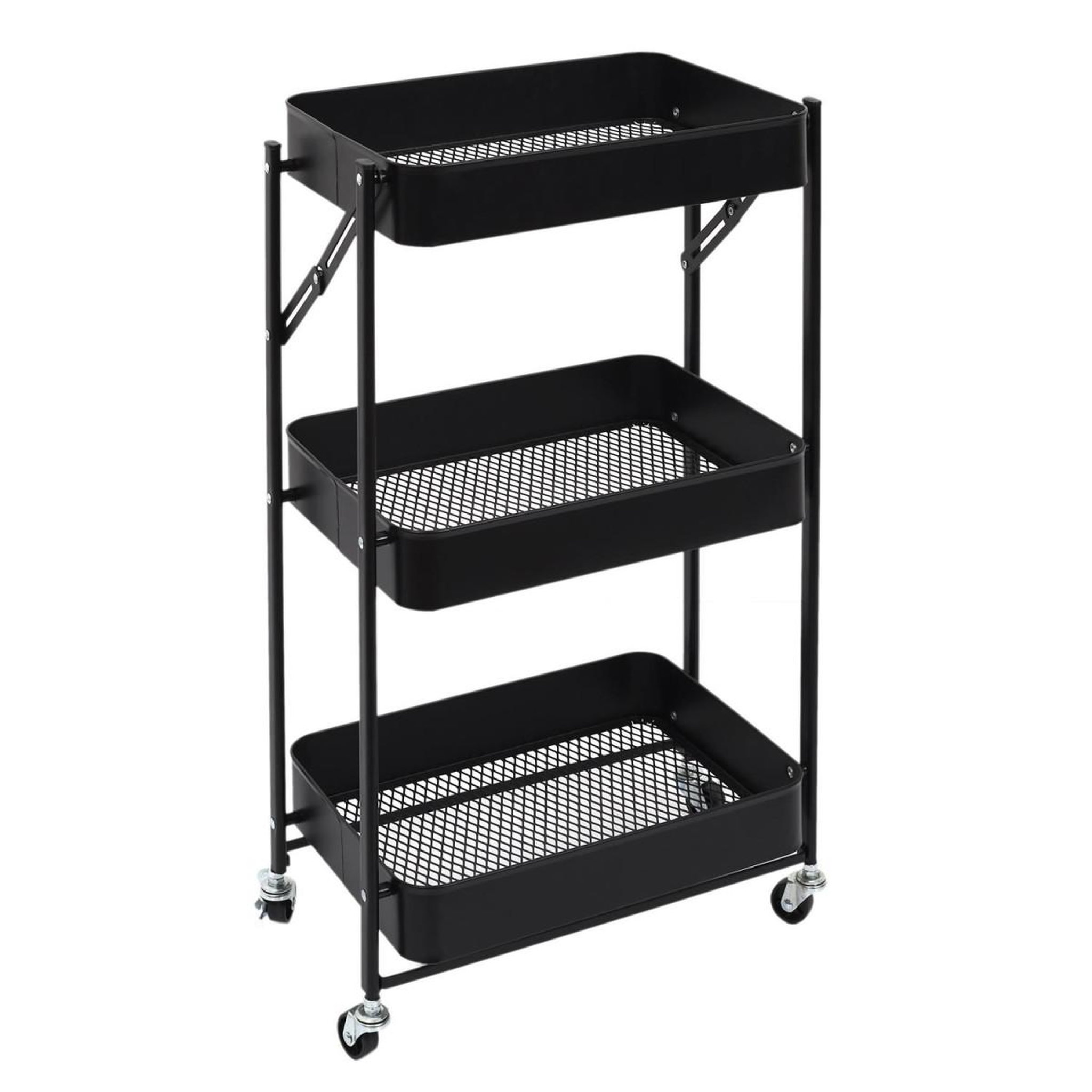 The Home Deco Factory Desserte de cuisine design  pliante  77cm noir