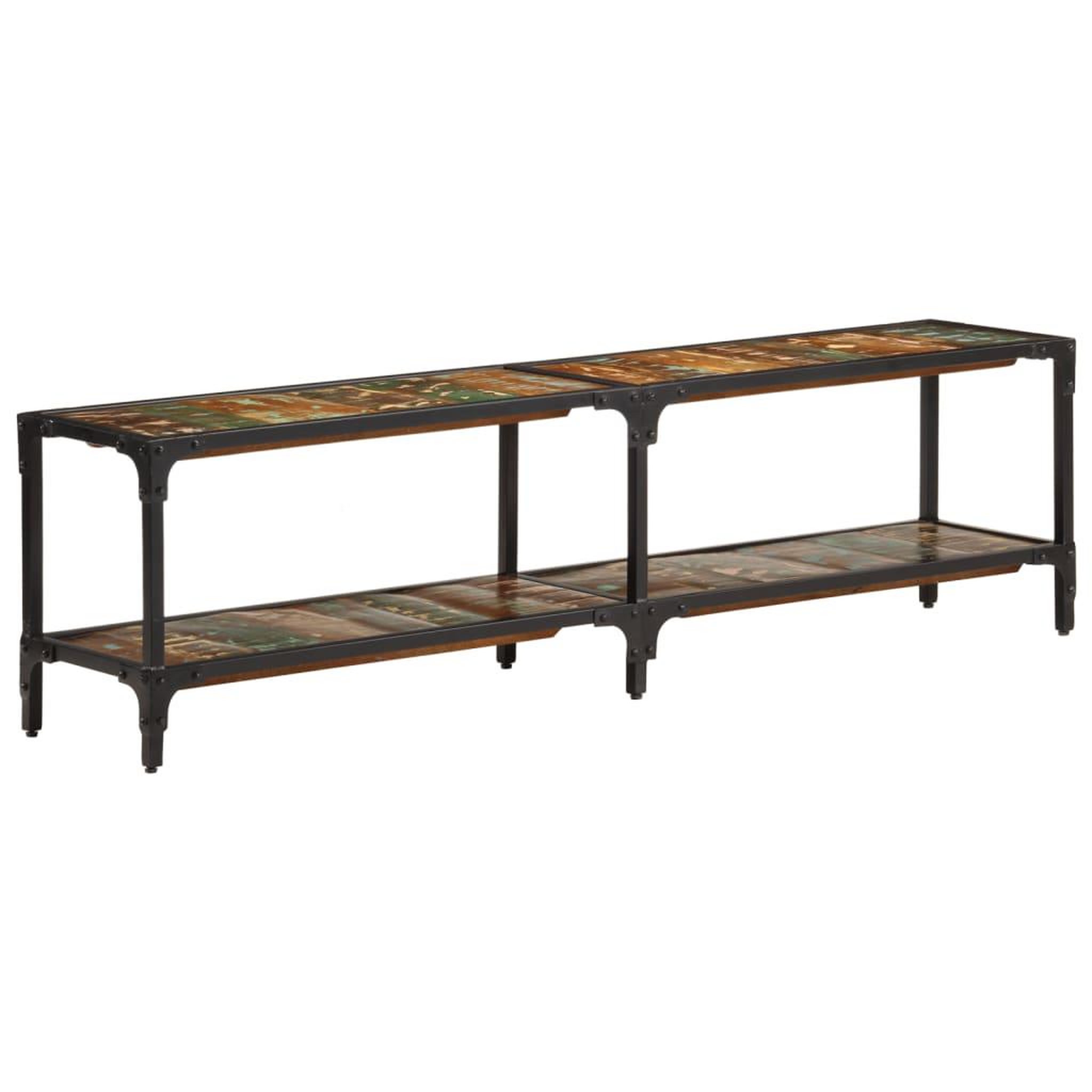 Voir la diapositive 2 : VIDAXL Meuble TV 150x30x41 cm bois massif de recuperation