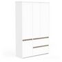Voir la diapositive 3 : Demeyere Armoire de chambre - CLYDE - Chene Kronberg / Blanc - 4 portes - 138,2 x 50 x 220,5 cm