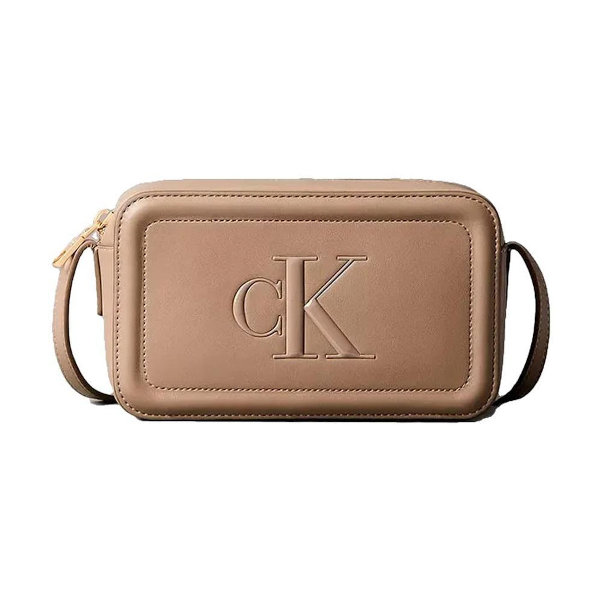 CALVIN KLEIN JEANS Sac à bandoulière Taupe Femme Calvin Klein Jeans Bold Ck Camera