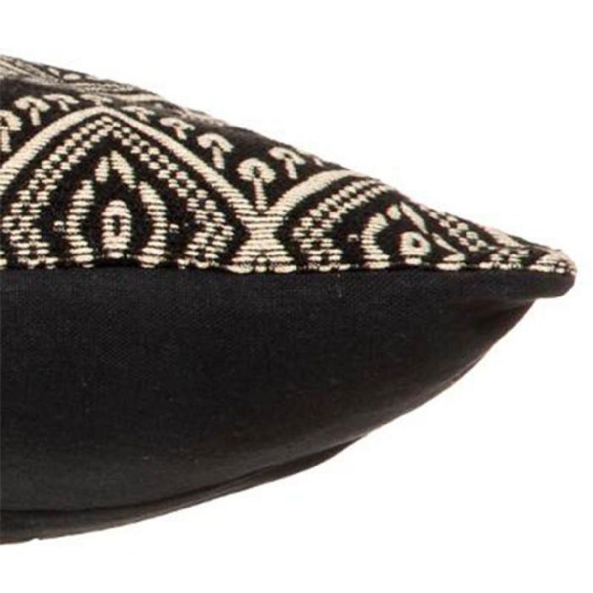 ATMOSPHERA Coussin Déco  Jacquard Shine  39x59cm Noir