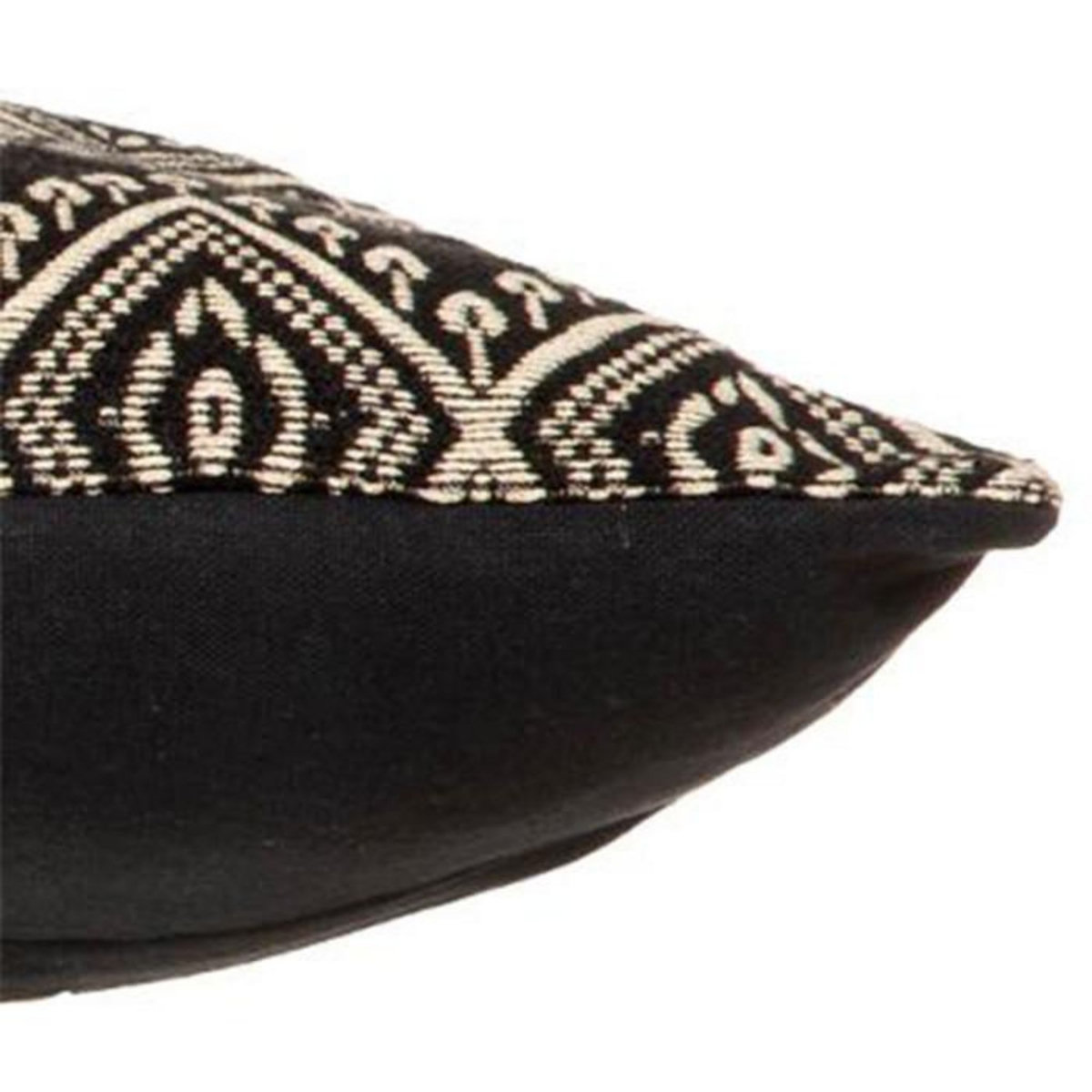 ATMOSPHERA Coussin Déco  Jacquard Shine  39x59cm Noir