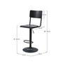 Voir la diapositive 4 : Rendez vous déco Lot de 2 chaises de bar réglables 60/80 cm en bois noir - Clem