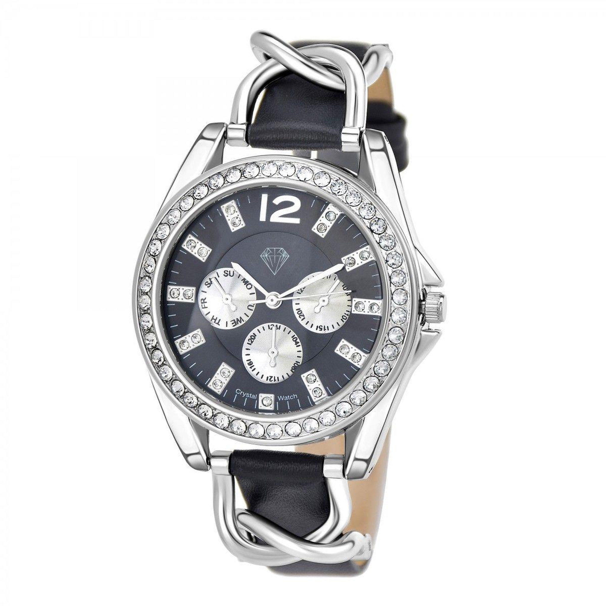 SC CRYSTAL Montre Adèle SC Crystal ornée de Cristaux scintillants