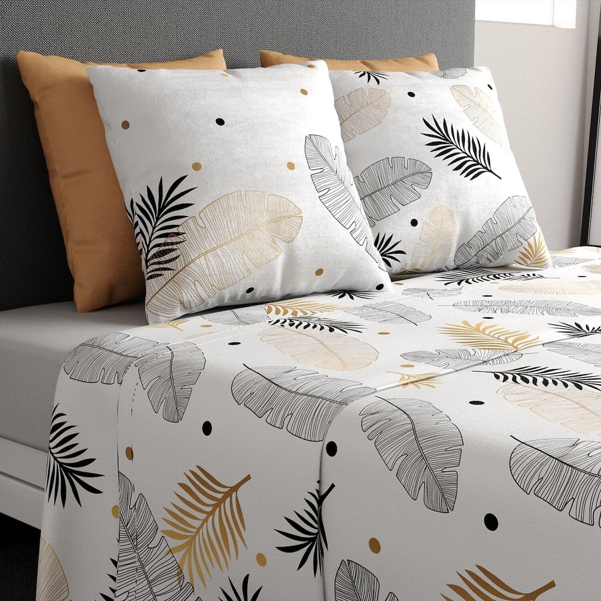 Voir la diapositive 2 : ATELIER DU COTON Parure de drap 100% coton 57fils envole