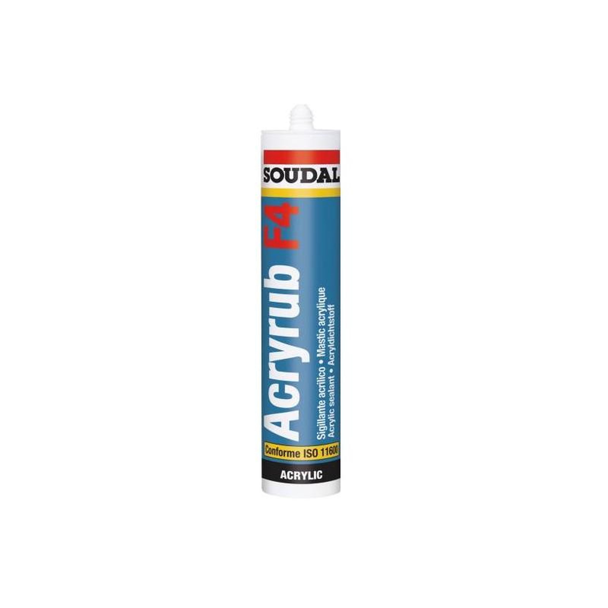 Soudal Mastic acrylique ACRYRUB F4 blanc cartouche 300ml SOUDAL 120659