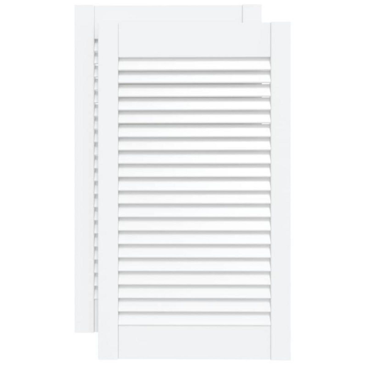 VIDAXL Portes d armoire à persiennes 2 pcs blanc 69x39,4 cm pin massif