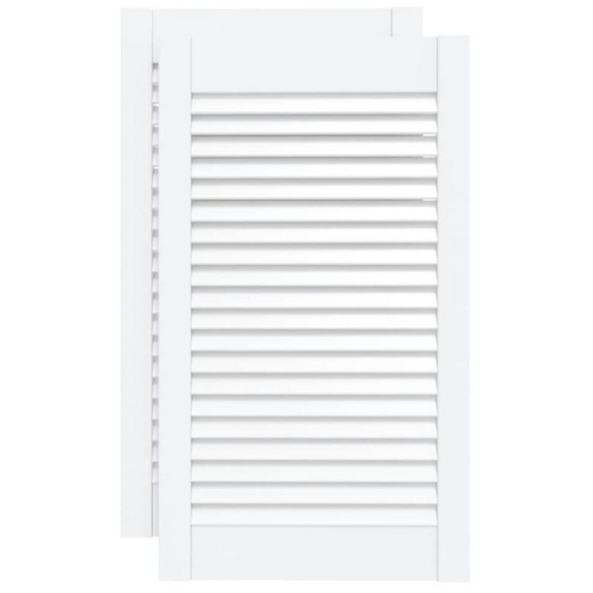 VIDAXL Portes d armoire à persiennes 2 pcs blanc 69x39,4 cm pin massif