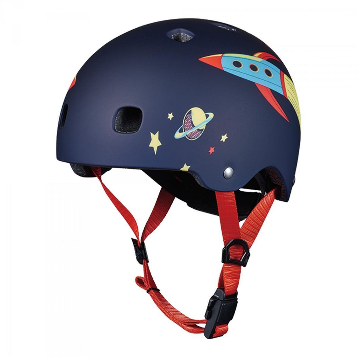 Micro Casque Vélo et Trottinette Rocket  boucle magnétique  lumière LED intégrée  Taille M
