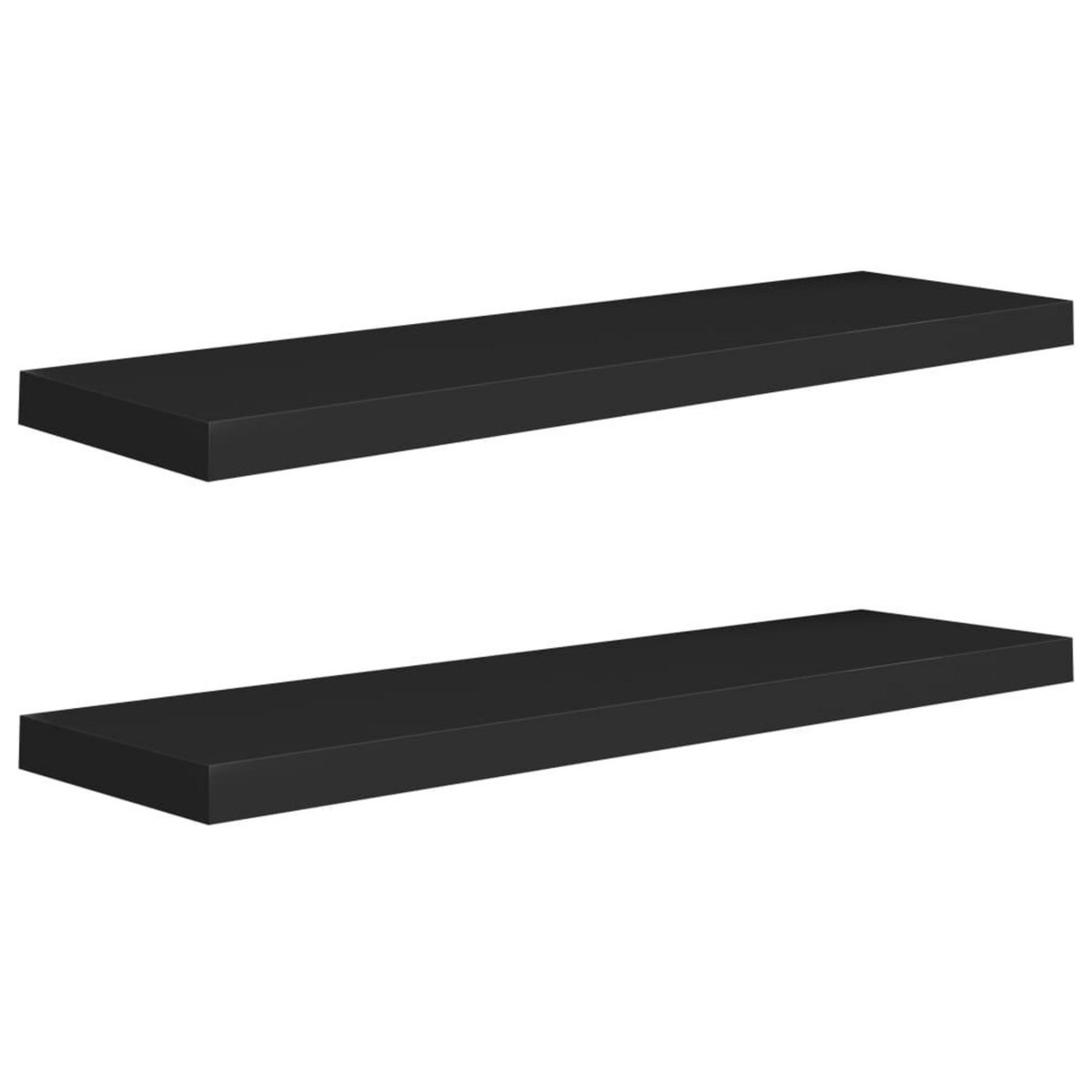 VIDAXL Etageres murales flottantes 2 pcs noir 90x23,5x3,8 cm MDF
