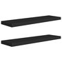 Voir la diapositive 2 : VIDAXL Etageres murales flottantes 2 pcs noir 90x23,5x3,8 cm MDF