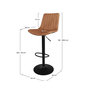 Voir la diapositive 4 : Rendez vous déco Lot de 2 chaises de bar réglables 62,5/83 cm camel en cuir synthétique-Killi