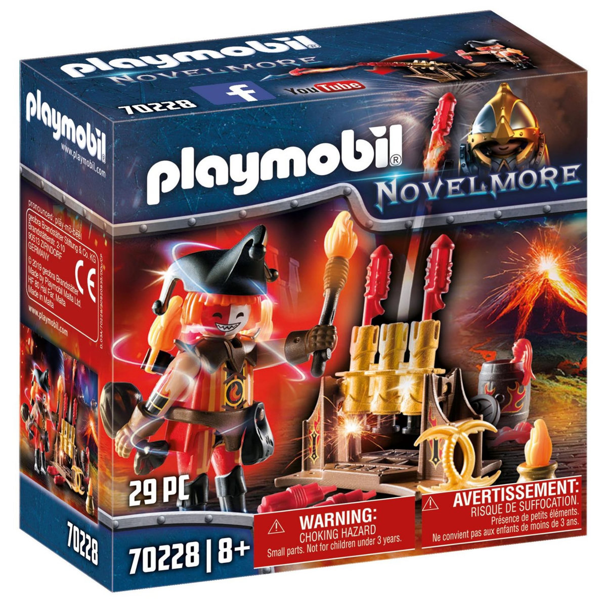 PLAYMOBIL  Novel More 70228 Maitre du Feu et Canon