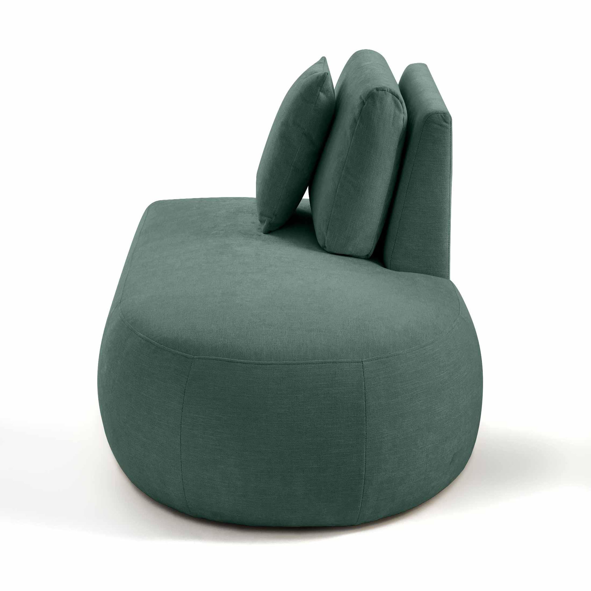 Voir la diapositive 4 : LISA DESIGN Santorini - module d'assise droit - en tissu texturé