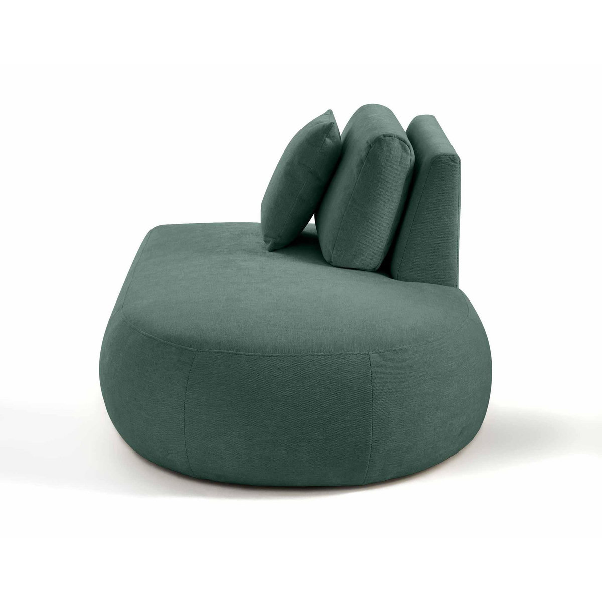 LISA DESIGN Santorini - module d'assise droit - en tissu texturé