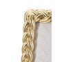 Voir la diapositive 4 : Paris Prix Cadre Photo Déco Tressé  Rope  15x20cm Or