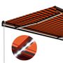 Voir la diapositive 5 : VIDAXL Auvent manuel retractable avec LED 350x250 cm Orange et marron