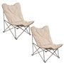 Voir la diapositive 1 : TOILINUX Lot de 2 fauteuils de camping pliants matelassés